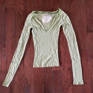 Abercrombie & Fitch tight striped long sleeve top.